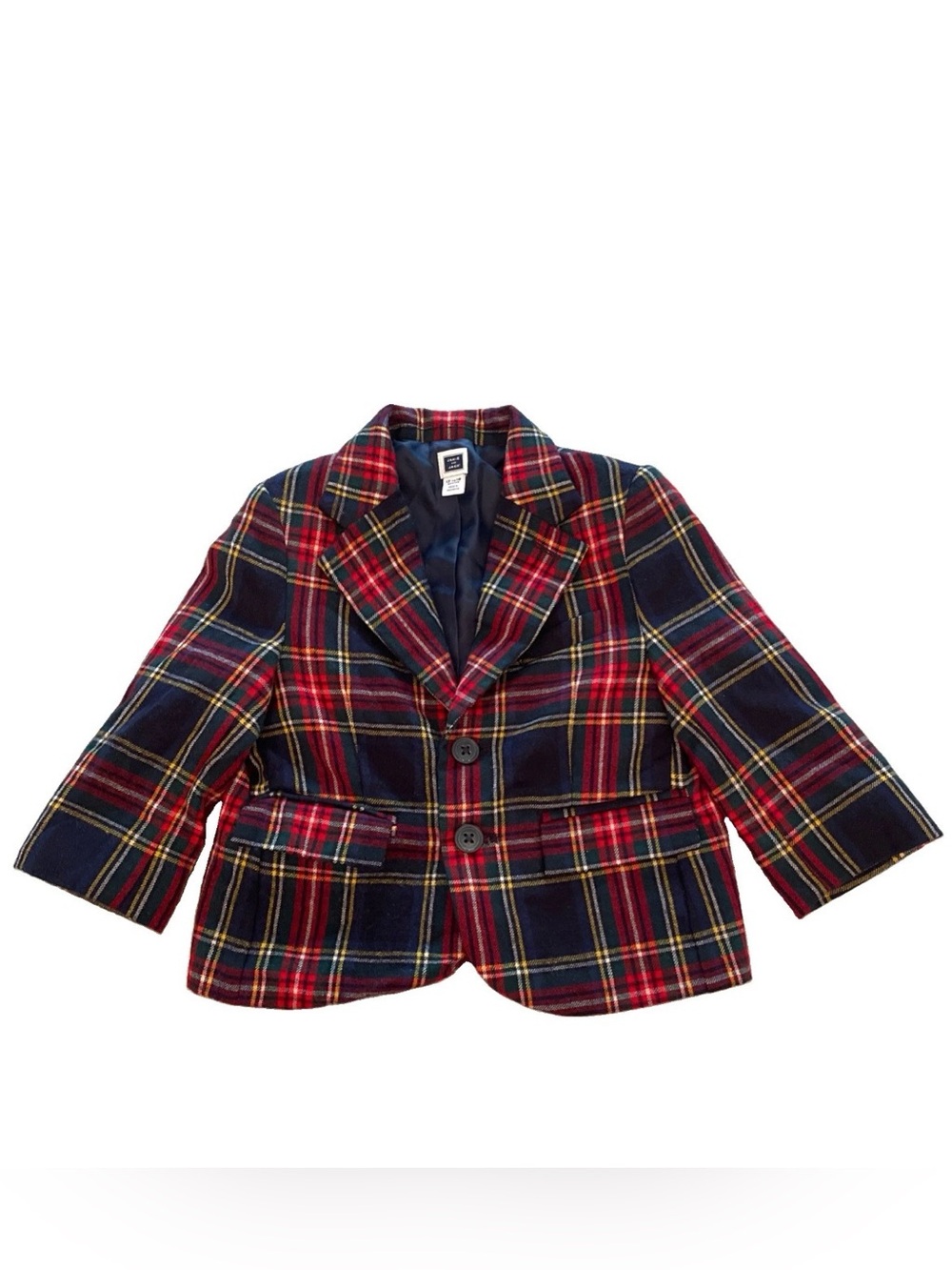 Janie And Jack 12-18 Months Tartan Wool Holiday Blazer Festive Formal Party
